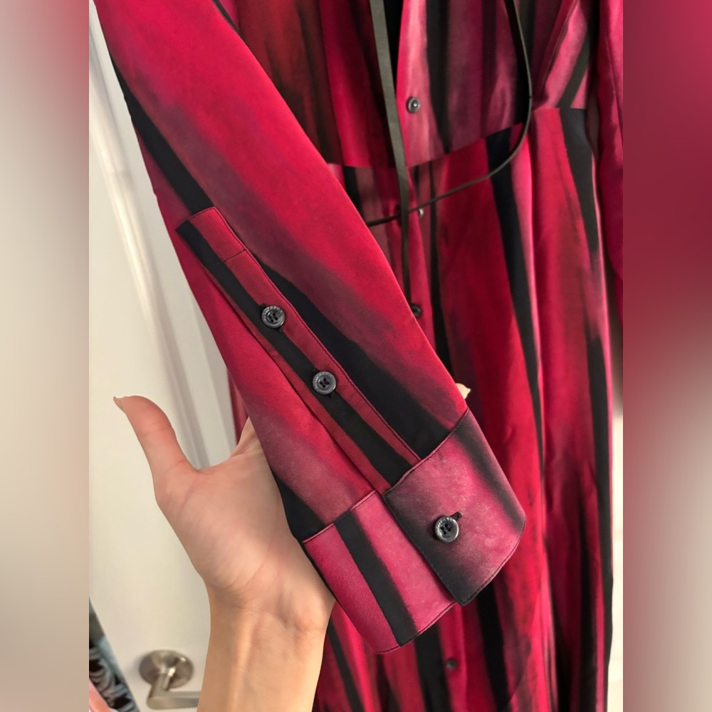 Altuzarra Judina Striped Silk Midi Shirt Dress - Picture 8 of 14